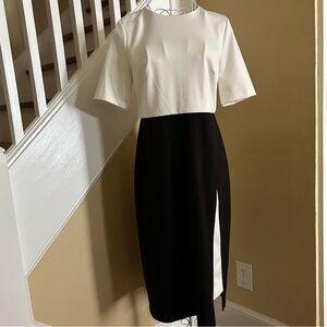 Tommy Hilfiger Black and White Midi Dress